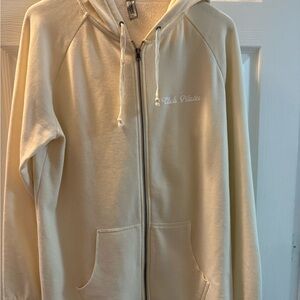 Club Pilates Cream Zip-Up Hoodie